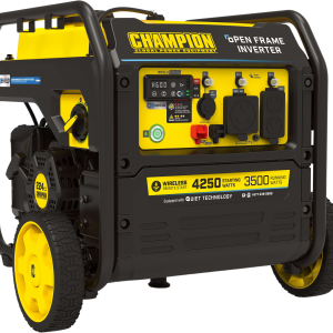 Champion 201185 3500W/4250W Open Frame Inverter Generator Gas RV and Parallel Ready CO Shield Remote Start New