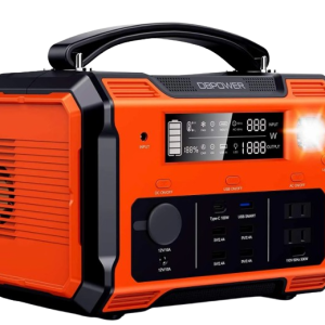 DBPOWER PWPG0009 500W 505Wh 140000mAh Portable Power Station w/ LED Light Solar Battery Generator New