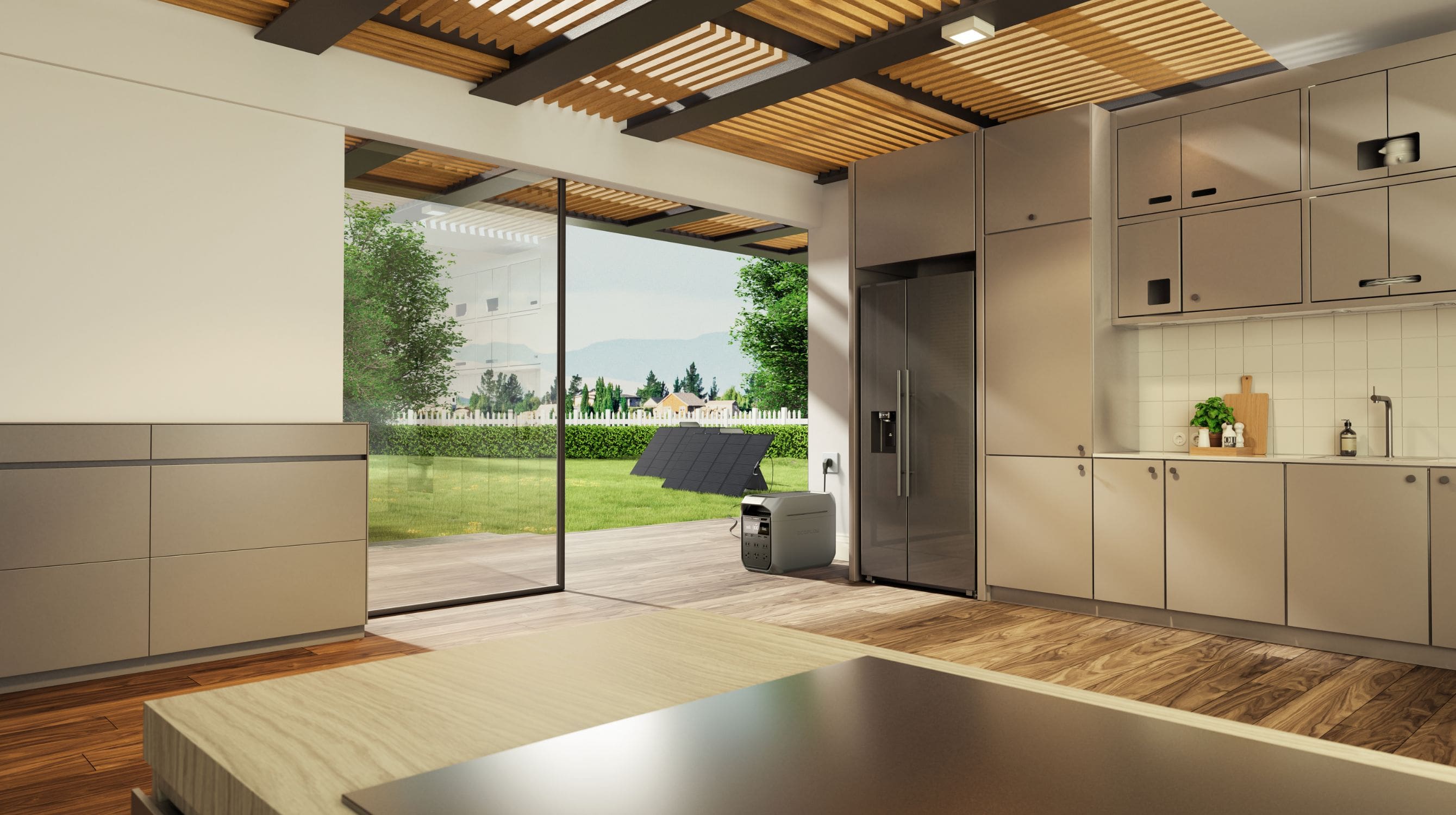 DELTA 3 Plus In A Kitchen Next To A Refrigerator