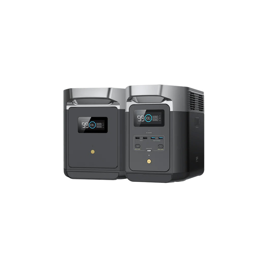 EcoFlow DELTA 2 + DELTA Max Smart Extra Battery Side View