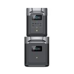 EcoFlow DELTA 2 + DELTA Max Smart Extra Battery Stacked Front View