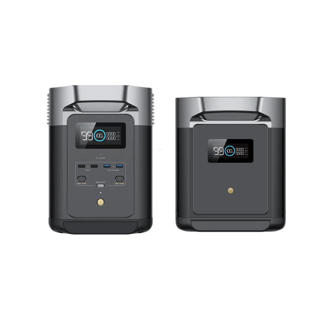 EcoFlow DELTA 2 + DELTA Max Smart Extra Battery Front View