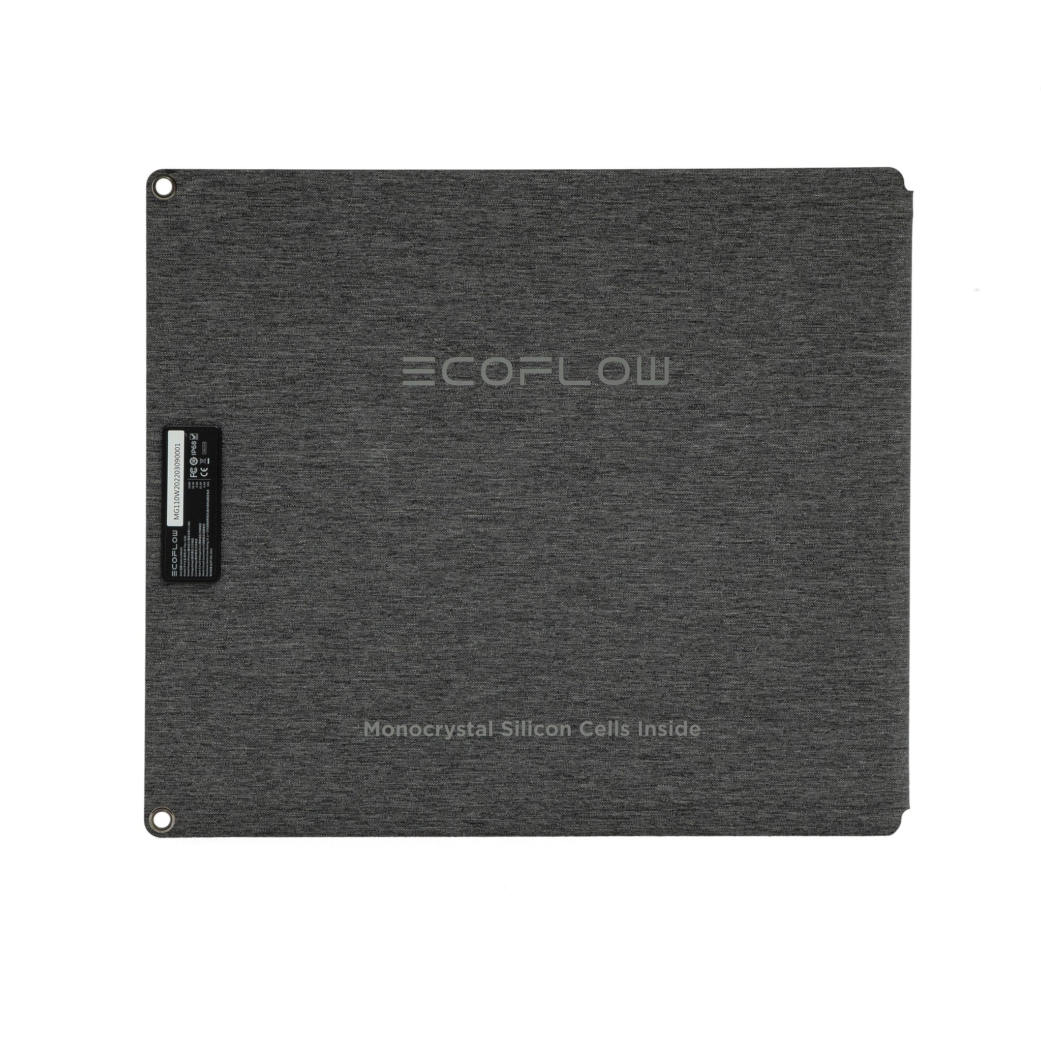 EcoFlow 110W Portable Solar Panel Case Back View