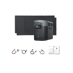 EcoFlow DELTA 2 Max Portable Power Station + 2x 400W Portable Solar Panel Inclusions