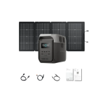 EcoFlow DELTA 3 1500 Portable Power Station + 220W Bifacial Solar Panel Inclusions
