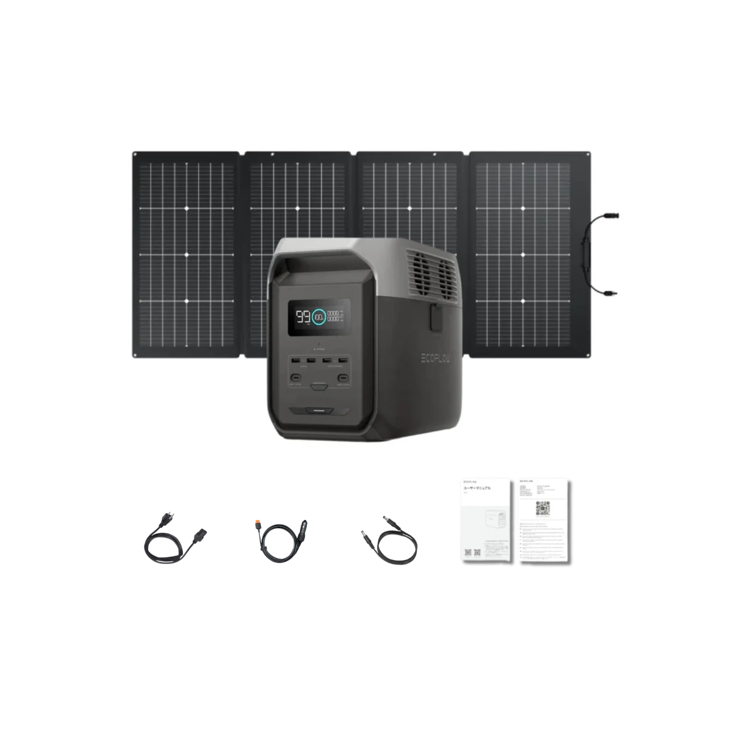 EcoFlow DELTA 3 1500 Portable Power Station + 220W Bifacial Solar Panel Inclusions