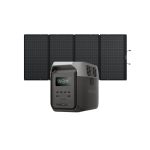 EcoFlow DELTA 3 1500 Portable Power Station with 400W Portable Solar Panel Black
