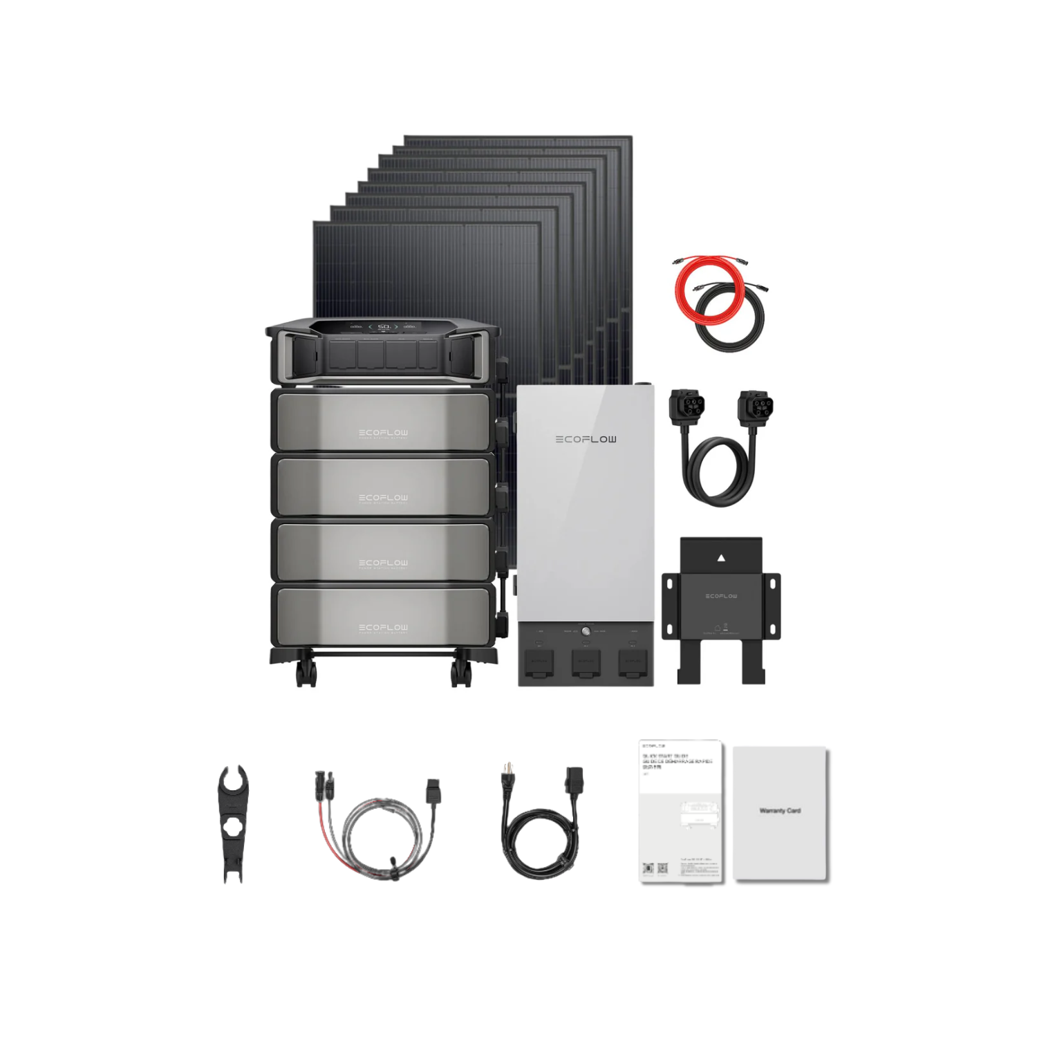 EcoFlow DELTA Pro Ultra Smart Home Solar Kit 4 x Battery + 8 x 400W Solar Panels + Smart Home Panel 2 | 6.144kWh | 3200W Solar Inclusions