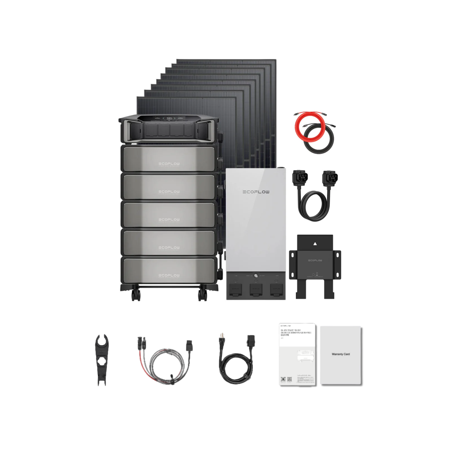 EcoFlow DELTA Pro Ultra Smart Home Solar Kit 5 x Battery + 8 x 400W Solar Panels + Smart Home Panel 2 | 6.144kWh | 3200W Solar Inclusions
