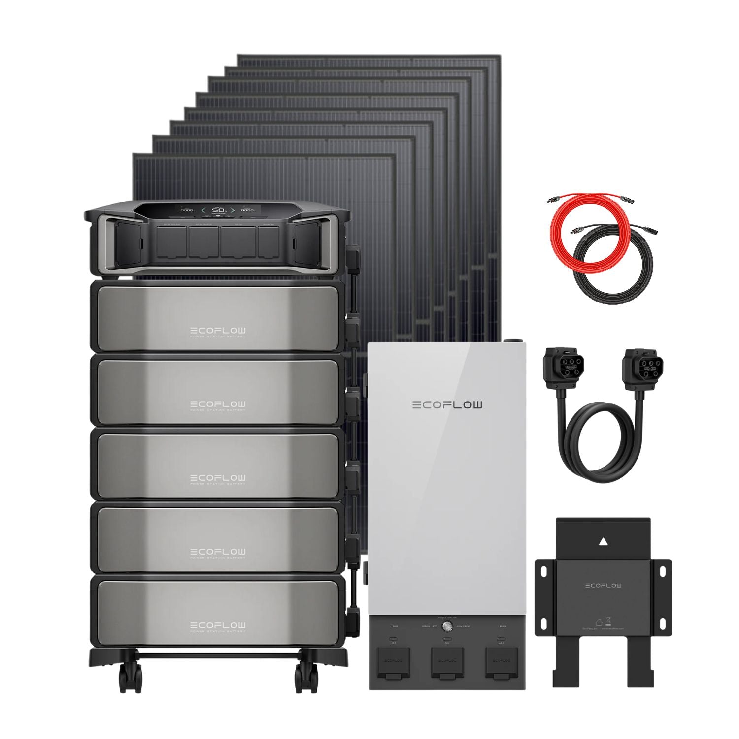 EcoFlow DELTA Pro Ultra With Solar Panels And Five Batteries