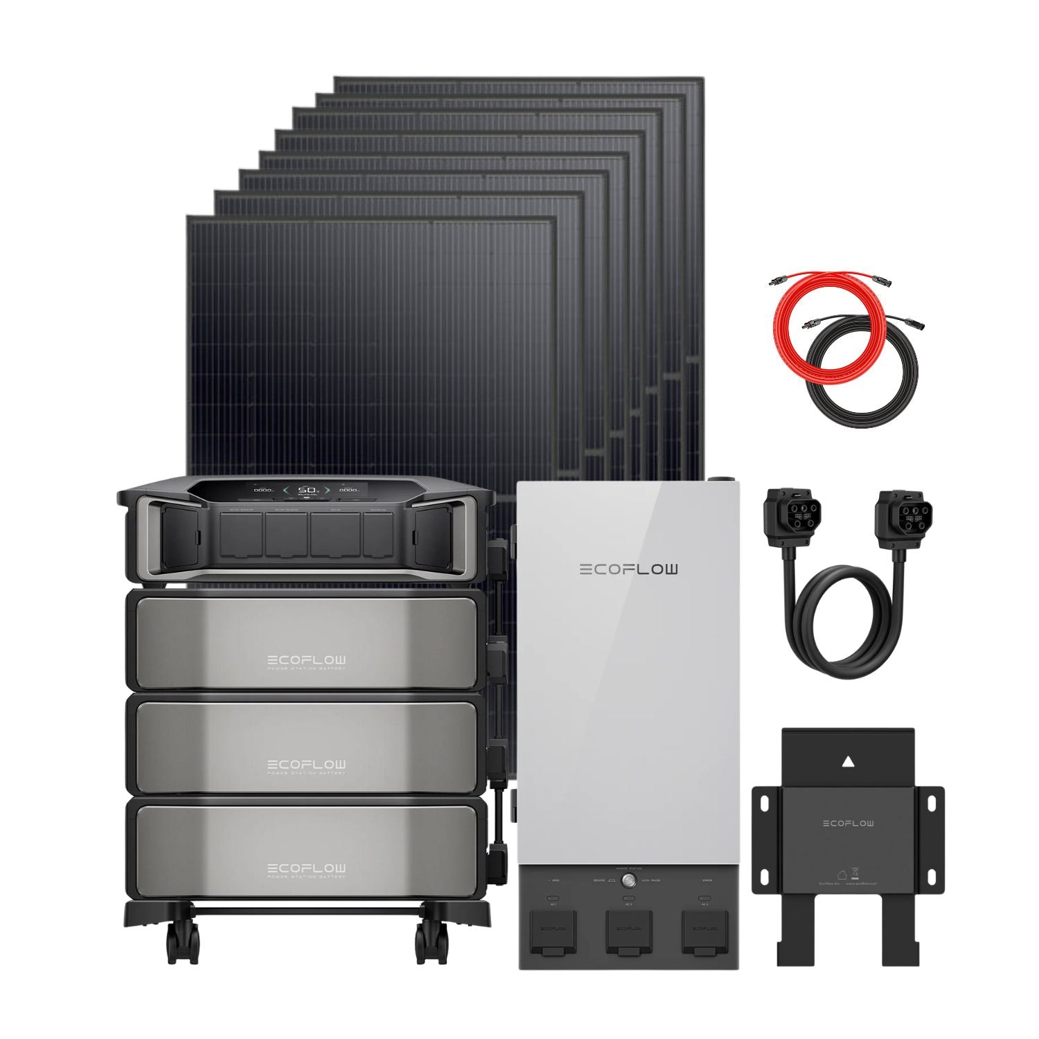 EcoFlow DELTA Pro Ultra With Solar Panels And Three Batteries