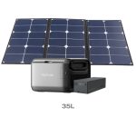 EcoFlow GLACIER Classic Portable Fridge Freezer 35L  with 60W Foldable & Portable Solar Panel and plug-in Battery