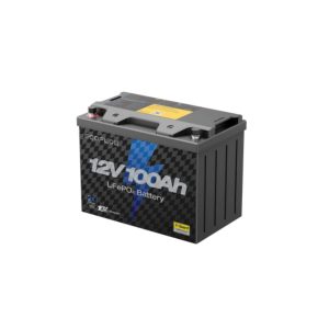 EcoFlow Lithium 12V 100Ah Deep Cycle LiFePO4 Battery Front And Left View