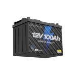 EcoFlow Lithium 12V 100Ah Deep Cycle LiFePO4 Battery Front Left View