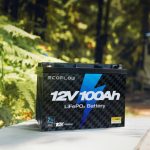 EcoFlow Lithium 12V 100Ah Deep Cycle LiFePO4 Battery on a table