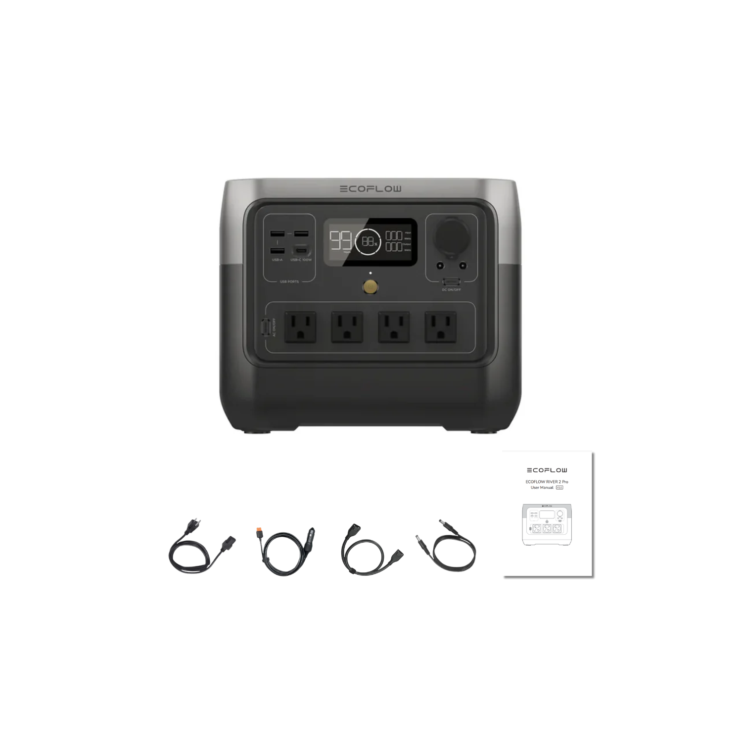EcoFlow RIVER 2 Pro Portable Power Station Inclusions