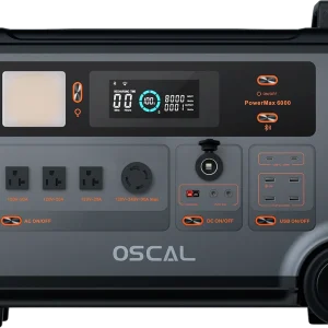 Oscal PowerMax 6000 Portable Power Station 6000W 120/240V Dual Voltage New