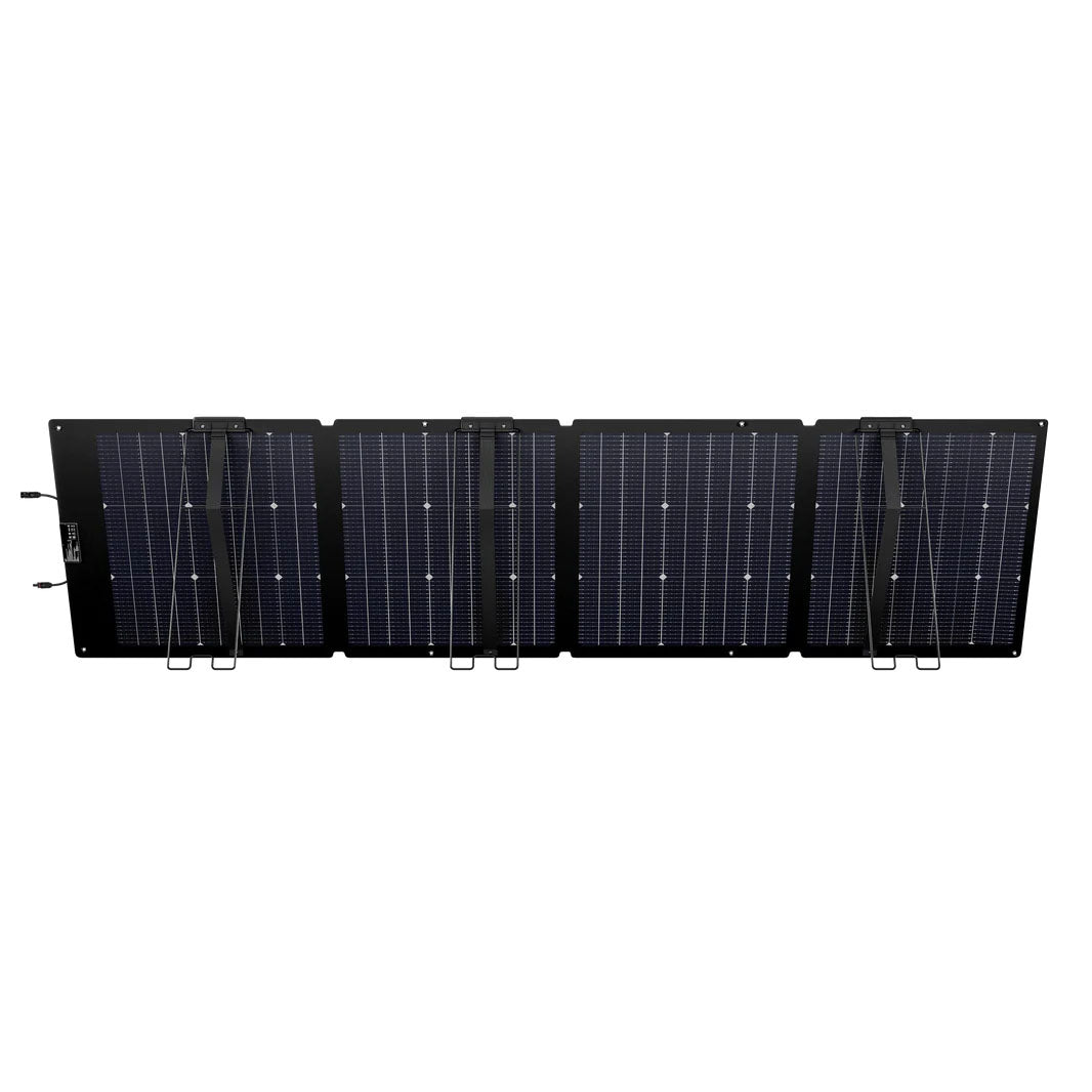 EcoFlow NextGen 220W Bifacial Portable Solar Panel Rear View With Stands
